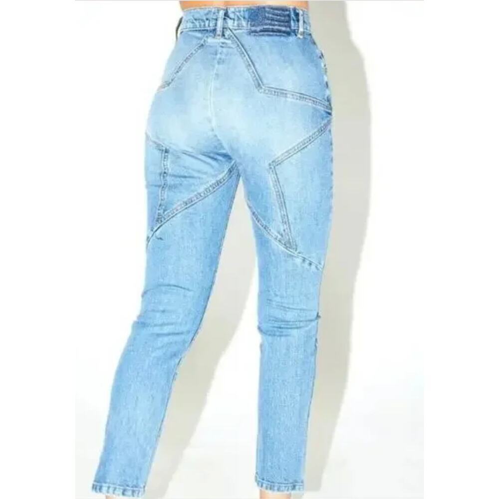 Revice Women's Venus Star Butt Skinny Jeans Blue Denim Streetwear Cotton Size 27